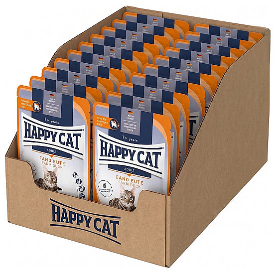 Happy Cat Meat in Sauce Sterilised Ördekli Kısırlaştırılmış Kedi Yaş Maması 85 Gr x 20 Adet - 2