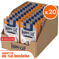 Happy Cat Meat in Sauce Sterilised Ördekli Kısırlaştırılmış Kedi Yaş Maması 85 Gr x 20 Adet - Happy Cat