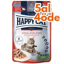 Happy Cat Meat in Sauce Sterilised Sığır Etli Kısırlaştırılmış Kedi Yaş Maması 85 Gr - 5 Al 4 Öde - Happy Cat