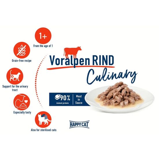 Happy Cat Meat in Sauce Sterilised Sığır Etli Kısırlaştırılmış Kedi Yaş Maması 85 Gr x 20 Adet - 8