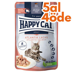 Happy Cat Meat in Sauce Sterilised Somonlu Kısırlaştırılmış Kedi Yaş Maması 85 Gr - 5 Al 4 Öde - Happy Cat