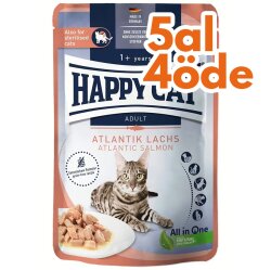 Happy Cat Meat in Sauce Sterilised Somonlu Kısırlaştırılmış Kedi Yaş Maması 85 Gr - 5 Al 4 Öde - Happy Cat