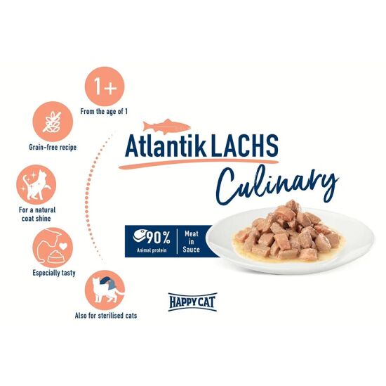 Happy Cat Meat in Sauce Sterilised Somonlu Kısırlaştırılmış Kedi Yaş Maması 85 Gr x 20 Adet - 8