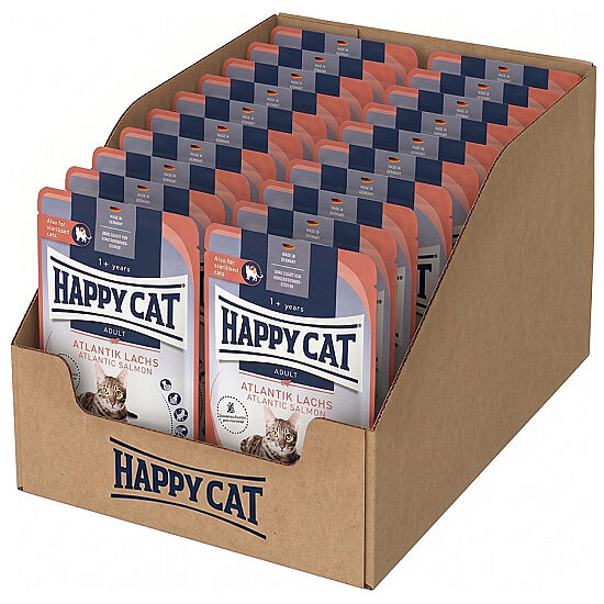 Happy Cat Meat in Sauce Sterilised Somonlu Kısırlaştırılmış Kedi Yaş Maması 85 Gr x 20 Adet - 2