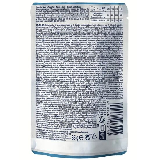 Happy Cat Meat in Sauce Stomach Intestines Mide Sağlığı Kedi Yaş Maması 85 Gr - 5 Al 4 Öde - 3
