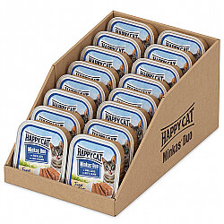 Happy Cat Minkas Duo Sığır Etli ve Somonlu Kedi Yaş Maması 100 Gr x 16 Adet - 2