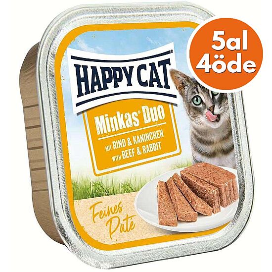 Happy Cat Minkas Duo Sığır Etli ve Tavşanlı Kedi Yaş Maması 100 Gr - 5 Al 4 Öde - 2