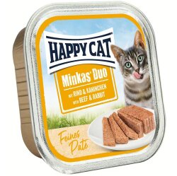Happy Cat Minkas Duo Sığır Etli ve Tavşanlı Kedi Yaş Maması 100 Gr - Happy Cat
