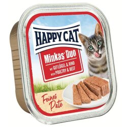 Happy Cat Minkas Duo Tavuklu ve Biftekli Kedi Yaş Maması 100 Gr - Happy Cat