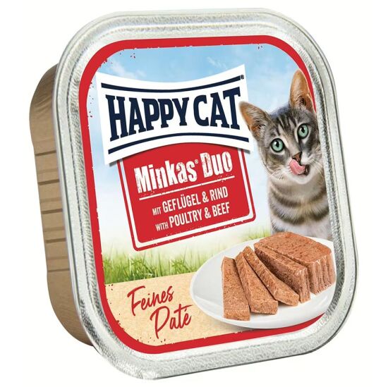Happy Cat Minkas Duo Tavuklu ve Biftekli Kedi Yaş Maması 100 Gr x 16 Adet - 3