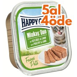 Happy Cat Minkas Duo Tavuklu ve Kuzu Etli Kedi Yaş Maması 100 Gr - 5 Al 4 Öde - Happy Cat