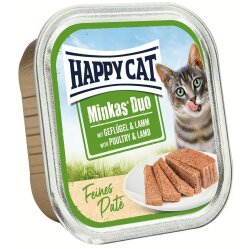 Happy Cat Minkas Duo Tavuklu ve Kuzu Etli Kedi Yaş Maması 100 Gr - Happy Cat