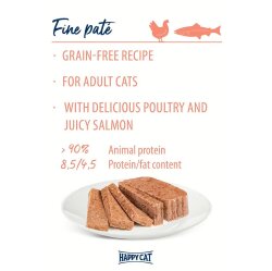 Happy Cat Minkas Duo Tavuklu ve Somonlu Kedi Yaş Maması 100 Gr - 2