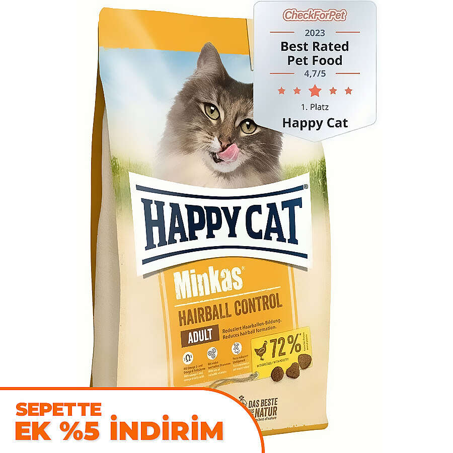 Happy Cat Minkas Hairball Control Kümes Hayvanlı Kedi Maması 1,5 Kg 