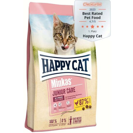 Happy Cat Minkas Junior Yavru Kedi Maması 10 Kg + 5 Adet Favor Kuzu Konservesi 400 Gr - 2