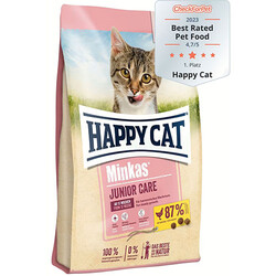 Happy Cat Minkas Junior Yavru Kedi Maması 10 Kg + 3 Adet Happy Cat 100 Gr Yaş Mama - Thumbnail