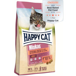 Happy Cat Minkas Sterilised Kısırlaştırılmış Somonlu Kedi Maması 10 Kg - Happy Cat