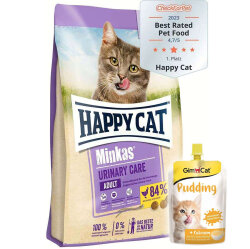 Happy Cat Minkas Urinary Care İdrar Yolu Sağlığı Kedi Maması 10 Kg + 2 Adet Gimcat Kedi Pudingi 150 Gr - Happy Cat
