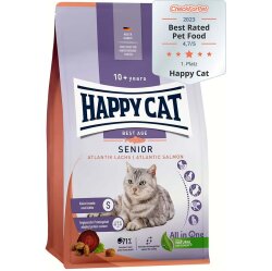 Happy Cat Senior Atlantik Salmon 10 Yaş ve Üzeri Yaşlı Kedi Maması 4 Kg - Happy Cat