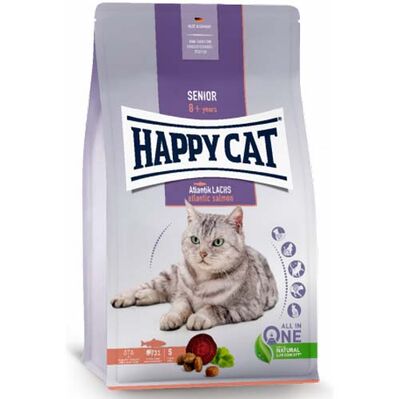 Happy Cat Senior Atlantik Salmon 8 Yaş ve Üzeri Yaşlı Kedi Maması 3 + 1 Kg