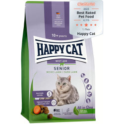 Happy Cat Senior Kuzu Etli 10 Yaş ve Üzeri Yaşlı Kedi Maması 4 Kg - Happy Cat