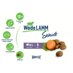 Happy Cat Senior Kuzu Etli 10 Yaş ve Üzeri Yaşlı Kedi Maması 4 Kg + Gimcat Kedi Pudingi 150 Gr - 4