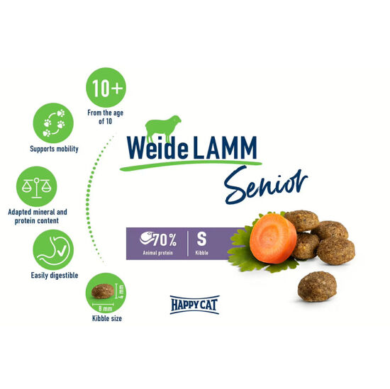 Happy Cat Senior Kuzu Etli 10 Yaş ve Üzeri Yaşlı Kedi Maması 4 Kg + Gimcat Kedi Pudingi 150 Gr - 4