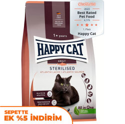 Happy Cat Sterilised Atlantic Somon Kısırlaştırılmış Kedi Maması 10 Kg - Happy Cat