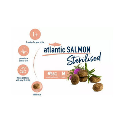 Happy Cat Sterilised Atlantic Somon Kısırlaştırılmış Kedi Maması 10 Kg + 10 Lt Kum