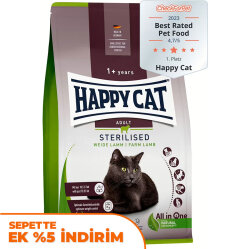 Happy Cat Sterilised Kuzu Kısırlaştırılmış Kedi Maması 10 Kg - Happy Cat