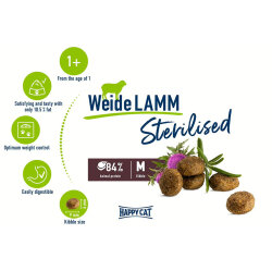 Happy Cat Sterilised Lamb Kuzu Kısırlaştırılmış Kedi Maması 1,3 Kg - 3