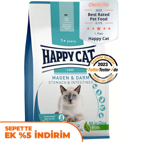 Happy Cat Stomach Intestines Hassas Sindirim Kedi Maması 4 Kg - 1