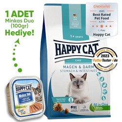 Happy Cat - Happy Cat Stomach Intestines Hassas Sindirim Kedi Maması 4 Kg + Happy Cat 100 Gr Yaş Mama