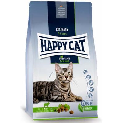 Happy Cat Culinary Weide Lamm Kuzu Etli Kedi Maması 10 Kg + 4 Adet Temizlik Mendili
