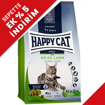 Happy Cat Culinary Weide Lamm Kuzu Etli Kedi Maması 10 Kg