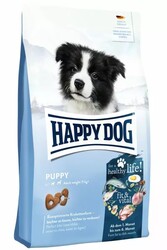 Happy Dog - Happy Dog Puppy Kümes Hayvanı ve Somon Yavru Köpek Maması 4 Kg + 2 Adet Temizlik Mendili