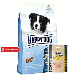 Happy Dog Puppy Kümes Hayvanı ve Somon Yavru Köpek Maması 4 Kg + Dr. Clauders Ödül 80 Gr - Happy Dog