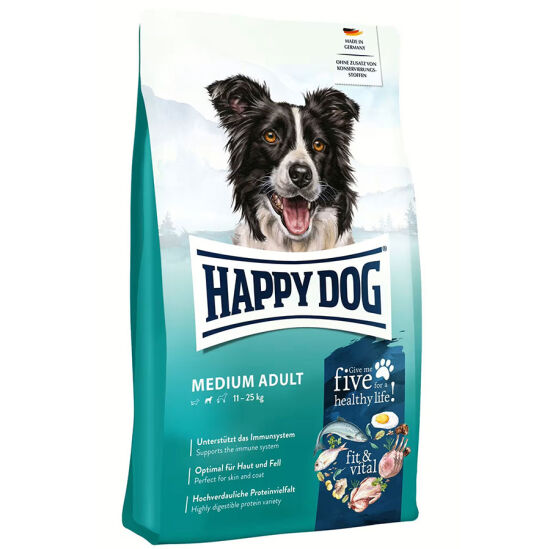 Happy Dog Fit Vital Medium Orta Irk Köpek Maması 12 Kg + 2 Adet Dr. Clauders Biftekli Ödül 80 Gr - 2