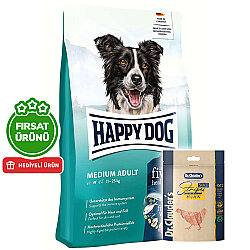 Happy Dog Fit Vital Medium Orta Irk Köpek Maması 12 Kg + 2 Adet Dr. Clauders Ödül 80 Gr - Happy Dog