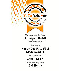 Happy Dog Fit Vital Medium Orta Irk Köpek Maması 4 Kg - 10