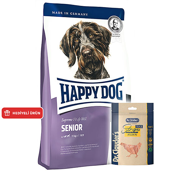 Happy Dog Fit & Vital Senior Yaşlı Köpek Maması 4 Kg + Dr. Clauders Ödül 80 Gr - 1