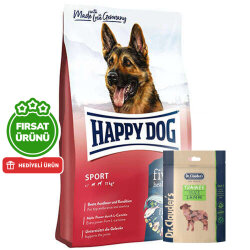 Happy Dog Fit Vital Sport Aktif Yetişkin Köpek Maması 14 Kg + 2 Adet Dr. Clauders Kuzulu Ödül Küpleri 80 Gr - Happy Dog