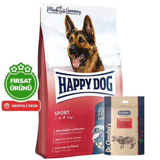 Happy Dog Fit Vital Sport Aktif Yetişkin Köpek Maması 14 Kg + 2 Adet Dr. Clauders Biftekli Ödül 80 Gr - 1