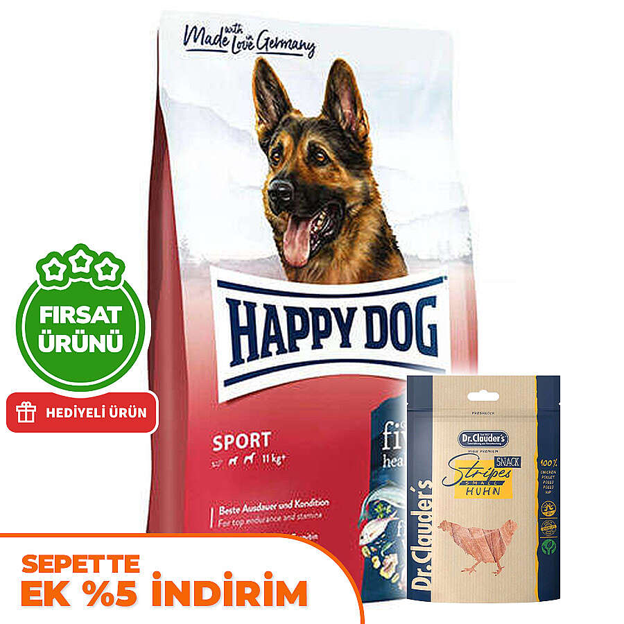 Happy Dog Fit Vital Sport Aktif Yetişkin Köpek Maması 14 Kg + 2 Adet Dr. Clauders Ödül 80 Gr
