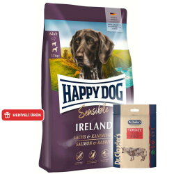 Happy Dog Ireland Somon ve Tavşanlı Köpek Maması 4 Kg + Dr. Clauders Biftekli Ödül Küpleri 80 Gr - Happy Dog