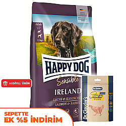 Happy Dog Ireland Somon ve Tavşanlı Köpek Maması 4 Kg + Dr. Clauders Ödül 80 Gr - Happy Dog