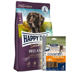Happy Dog - Happy Dog Ireland Somon ve Tavşanlı Köpek Maması 12,5 Kg + Dr. Clauders Country Dental Ödül