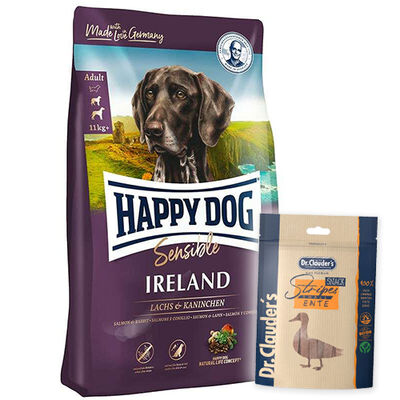 Happy Dog Ireland Somon ve Tavşanlı Köpek Maması 12,5 Kg + Dr.Clauders Ödül 80 Gr