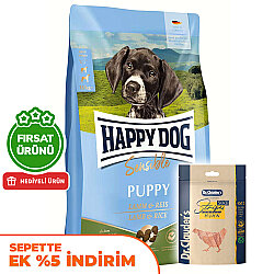 Happy Dog Sensible Puppy Kuzu Etli Yavru Köpek Maması 10 Kg + 2 Adet Dr. Clauders Ödül 80 Gr - Happy Dog