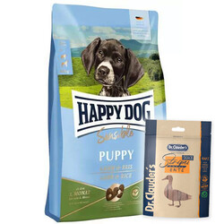 Happy Dog - Happy Dog Sensible Puppy Kuzu Etli Yavru Köpek Maması 10 Kg + Dr.Clauders Ödül 80 Gr